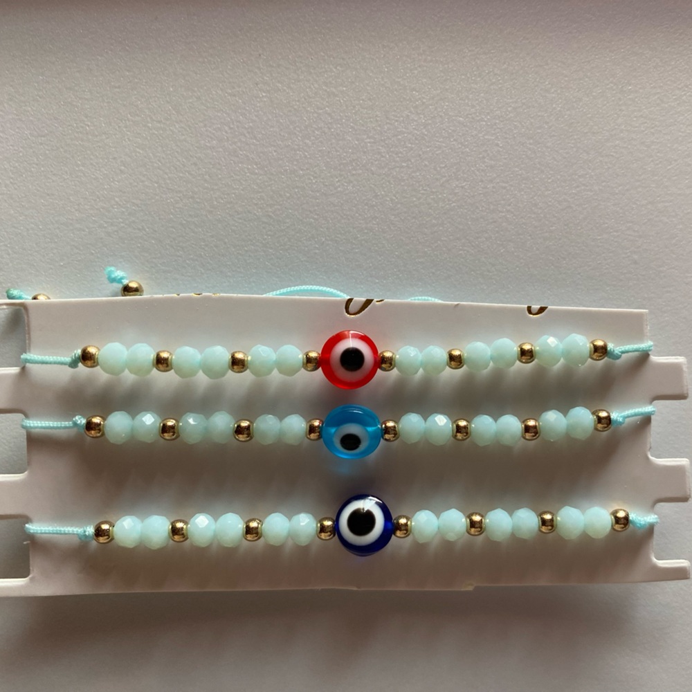 Mal de ojo bracelet bundle (Mint) 🧿